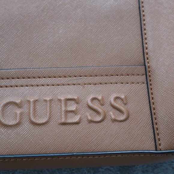 Guess Crossbody Bag Brown Faux Leather Purse with Removable Chain Strap Clutch - Picture 5 of 14